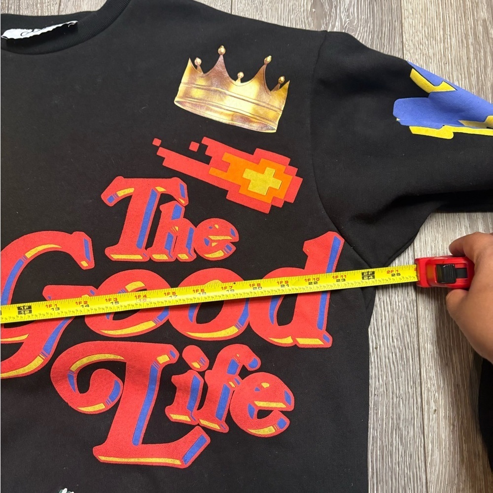 Good boy Black Graphic Sweatshirt with Colorful Prints - Picture 6 of 12